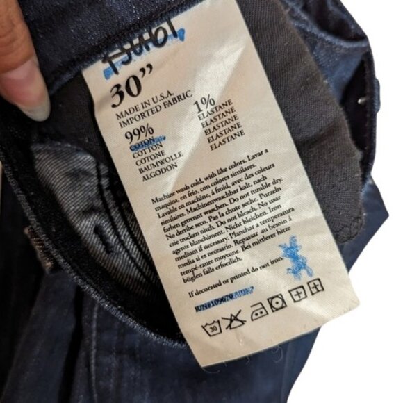 Ksubi dark blue Van Wrinkle ankle zip skinny straight leg jeans size 30 - Picture 5 of 5